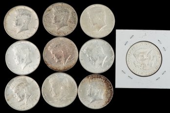 (10) ~BU 1964 Silver Kennedy Half Dollar Coins SKU 120