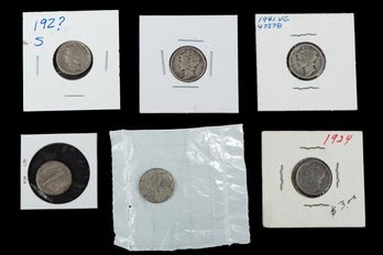 (6) Mercury Dimes Coins SKU 127