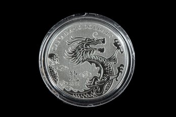 2012 Canadian $10 Year Of The Dragon 1/2oz Fine .9999 Silver Coin