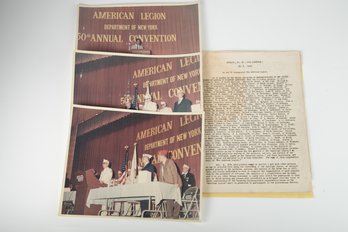 American Legion 50th Annual Convention Photographs W/ American Legion Documents