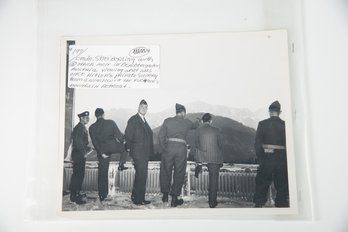 Commander Sheiberling W/ Other 5 Men In Berchtesgaden Austria Viewing What Was Once Hitler's Private Scenery