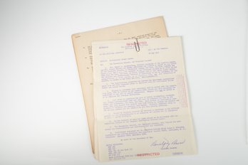 1945 Restricted Pentagon International Travel Orders To Command General Air Transport For Edward Scheiberling