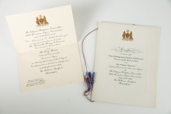 1949 American Legion Luncheon Menu & Invitation To Edward Scheiberling In Honor Of President Truman