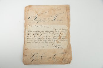 Interesting 1800's Ephemera Piece With Incredible Signatures & Pasted 1850's Political Pieces