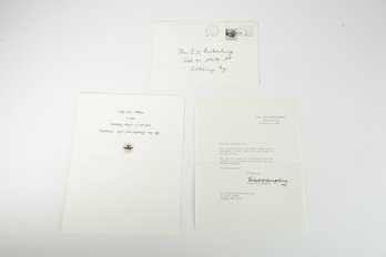 Signed Vice President Hubert Humphrey 1967 New Year Letter To American Legion Commander Edward Scheiberling