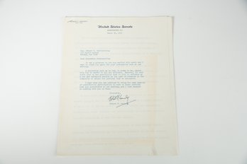 Signed 1965 Senator Robert Kennedy Letter To American Legion Commander Edward Scheiberling