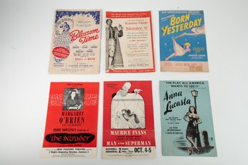 Lot Of 6 Vintage Handbills Anna Lucasta Laurence Olivier Born Yesterday