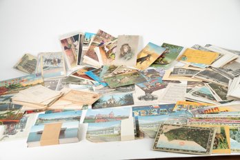 Postcard Lot W/ Mixed Antique To More Modern Postcards