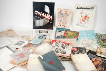Large Vintage & Antique Ephemera Booklet & More Lot