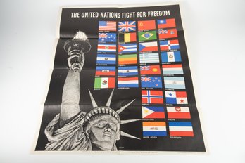 The United Nations Fight For Freedom OWI Poster No. 19. U.S. Government Printing Office 1942
