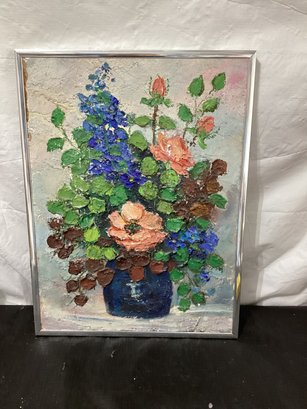 Floral Oil Painting Unsigned