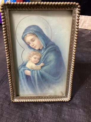 Madonna And Child Miniature Painting