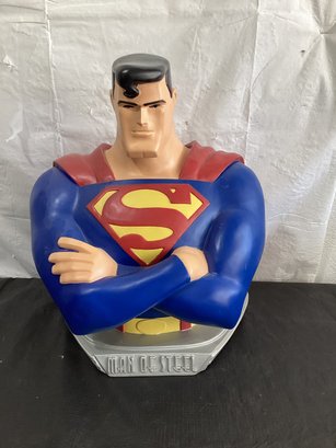 Warner Bros Studio Store Superman Man Of Steel Bust 1997 DC Comics