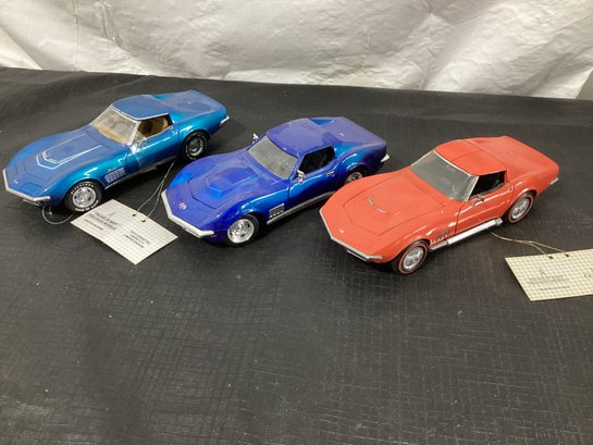 2 Franklin Mint And  1968 Corvette Die Cast Cars