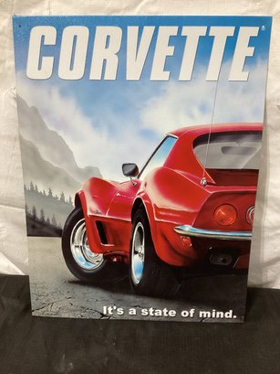Chevrolet, Corvette, It's A State Of Mind. Tin Sign