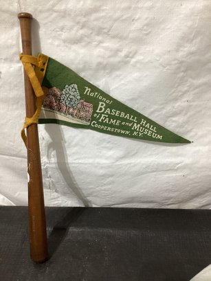 Vintage Coopers Town Pennant With Bat