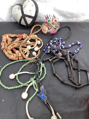 Assorted Necklaces, Bracelet Rhinestone? Peace Purse
