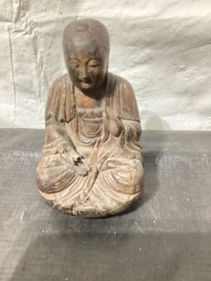 Small Carved Wood Buddha