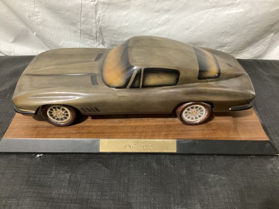 Hand Made Wood 1967 Corvette  Signed And Numbered 31/999