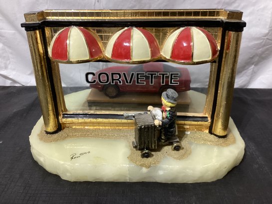 Corvette & Clown Limited Edition By Ron Lee  'If I Were A Rich Man' Sculpture. 2073/ 2750