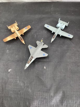 3 Mini Diecast Planes