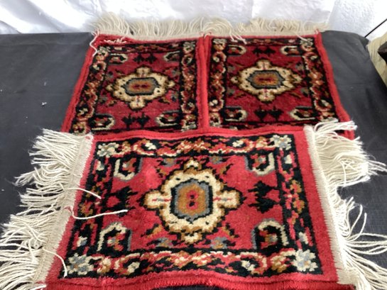3 Woven Wool Placemats/ Rugs