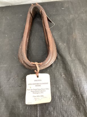 Original Model Of  A Horse Collar Sample  - Patent Model Collection