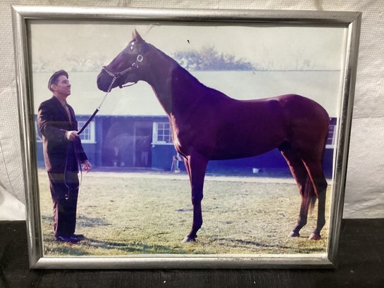 Dr. Fager Barn Photo With John Nerud Photograph