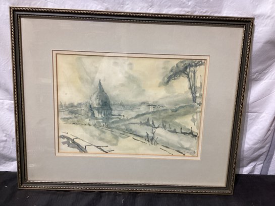 Lovely Watercolor Signed Floraval