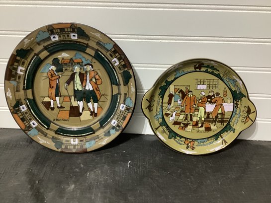 2 Buffalo Pottery Deldare Ware Plates