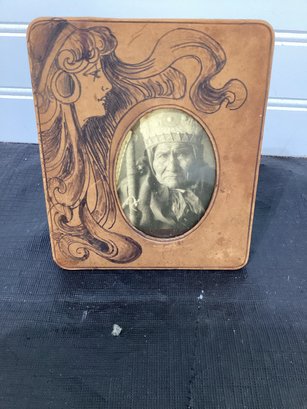 Photo Of Geronimo  In Leather Frame
