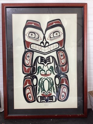Haida Artist Darrel Amos Haida Bear & Frog Clan Print  W/COA