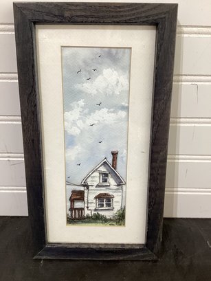 Petite Watercolor Signed On Bottom