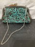 PATRICIA NASH Savena Tooled Turquoise Italian Leather Handbag