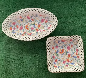 Vtg German Lace Edge Bowls