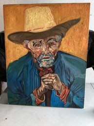 In The Van Gogh Style A Portrait Of Patience Escalier On Canvas