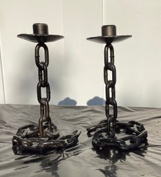 Iron Candlestick Holders