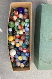 Box Of Vintage Marbles