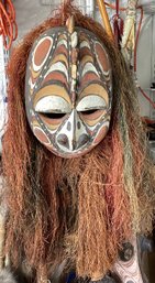 New Guinea Spirit Mask With Long Grasses Itmal Middle Sepik