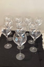 11 Lenox Silhouette-Gold Rim  Wine Glasses