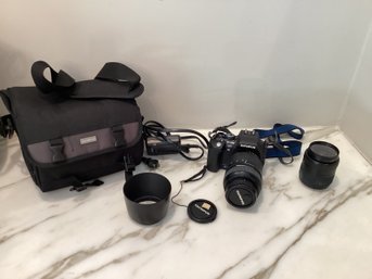 Olympus E500 Digital Camera And Additional Lense W/camera Bag