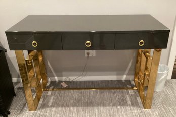 TOV Audrey Grey Lacquer Desk