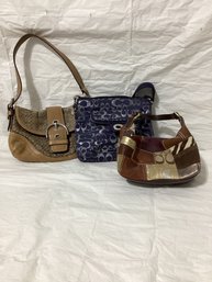 3  Vintage Coach Handbags