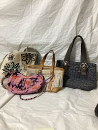 3 Vintage Coach And 1 Vera Bradley Hand Bags