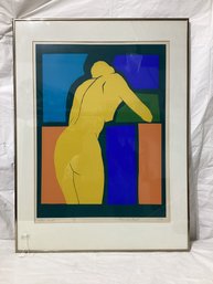 Kim Weintraub Modern L/E Lithograph Yellow Nude 1976 24/25