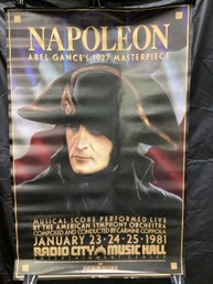 Napoleon (1927) Abel Gance Film Radio City Music Hall 1981 Poster Signed