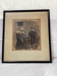 Daumier Print Man & Woman