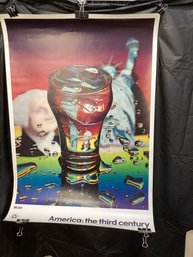 YANKEE FLAME Ben Schonzeit 1976 Mobil Commissioned Bicentennial Art Poster