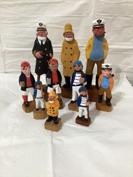 10 Nautical Decor Wood Figurines