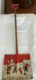 Tin Litho Children's Metal Shovel Manufactured By US Metal Toy Company.